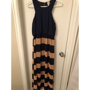 Navy & Orange Maxi
